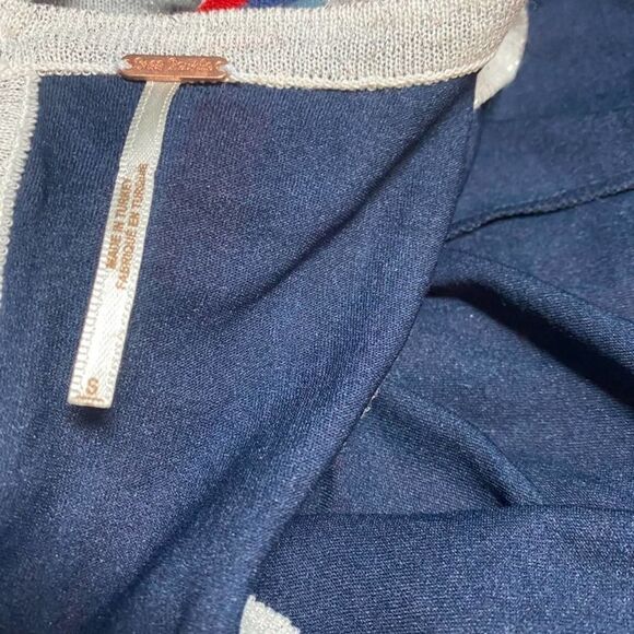 Boho Free People Striped Stretch Sheath Dress Tank 70s Retro - Sz Small - Picture 5 of 8